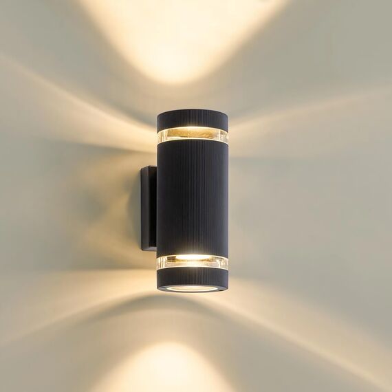 LMP LED Wandleuchte aussen Wandlampe außen, Up Down Außenlampe Aussenlampe Außenleuchte Wand Anthrazit, IP65 GU10 Außenwandleuchte Aussenbeleuchtung Ausenbeleutung Hauswand Balkon Haus Terrasse