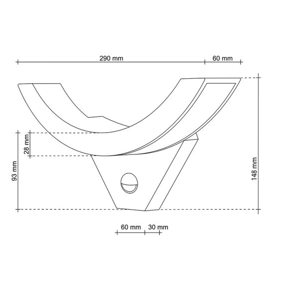 SEBSON® LED Aussenleuchte mit Bewegungsmelder, Wandleuchte anthrazit 15W 930lm, kaltweiß 5800K, IP54 Außenwandleuchte Sensor 9m / 140°