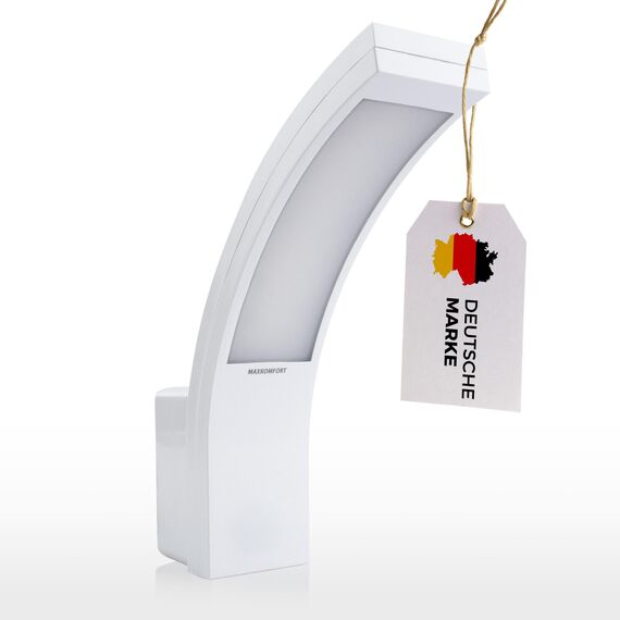 max K O M F O R T LED Aussenleuchten 15W IP54 4000K weiß | Wand-leuchte Wandlampe neutralweiß Flurleuchte Fluter modern PIRIT-BK-0