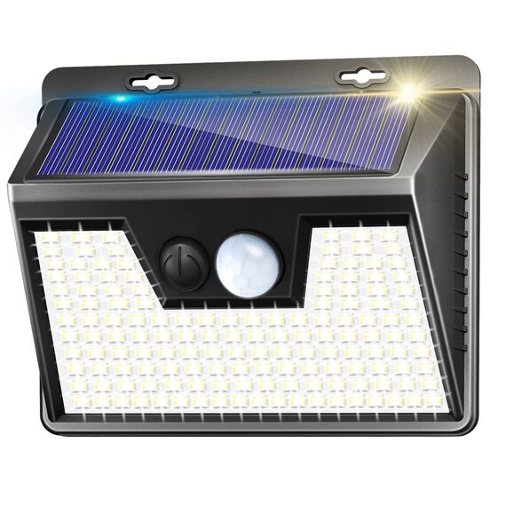 nipify Solarlampen für Außen mit Bewegungsmelder, 140 LED 3 Modi 180° LED Solar Aussenleuchte mit Bewegungsmelder Aussen, IP65 Wasserdichte Solar Lampe Outdoor für Wandleuchten Garten