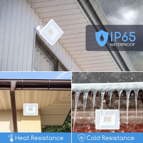 Aigostar 2er-Pack LED Strahler Außen 50W,4300LM Superhell LED Fluter,IP65 Wasserdicht Außenstrahler, 4000K Naturweiß Scheinwerfer Wandleuchtefür Garten, Innenhöfe, Garage, Hotel