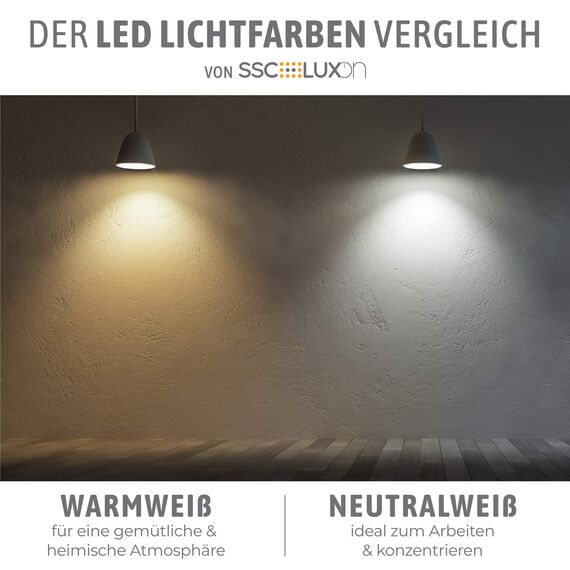 SSC-LUXon TIRA LED Wandlampe Up Down Außen 230V - mit 2x GU10 LED Strahler 3W neutralweiß - Aussenwandlampe Edelstahl IP44