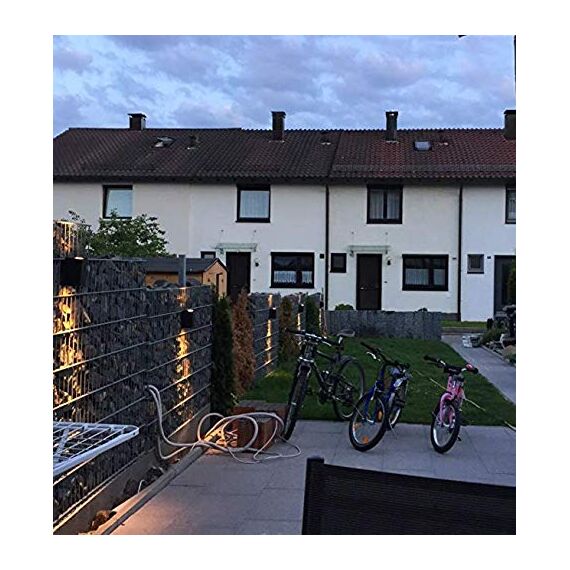 LASIDE Aussenleuchte Aussenlampe Wand Eckig, GU10 Anthrazit Aluminium Up Down Außenlampe Außenleuchte, IP44 Spritzwassergeschützt Wandlampe Wandleuchte Lampe Aussen Außen Leuchte für Garten Terrasse