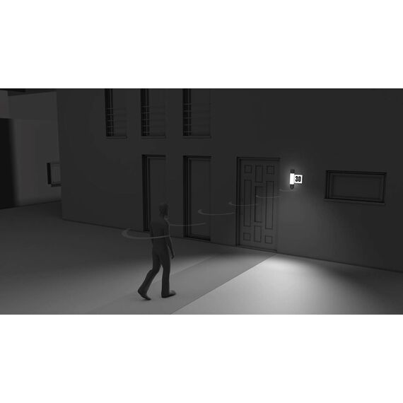 Steinel LED Wandleuchte L 630, inklusive Hausnummer, 360 Grad Sensor, 8 m Reichweite, Softlicht, Dauerlicht, UV-beständiger Kunststoff, Integriert, 8.2 W, Anthrazit, 6.5 x 21.1 x 36.4 cm