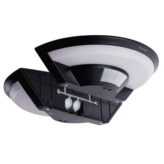 max K O M F O R T LED Aussenleuchte mit Bewegungsmelder Wand-leuchte Wandlampe Flurleuchte Fluter 10W schwarz modern IP54 SETA