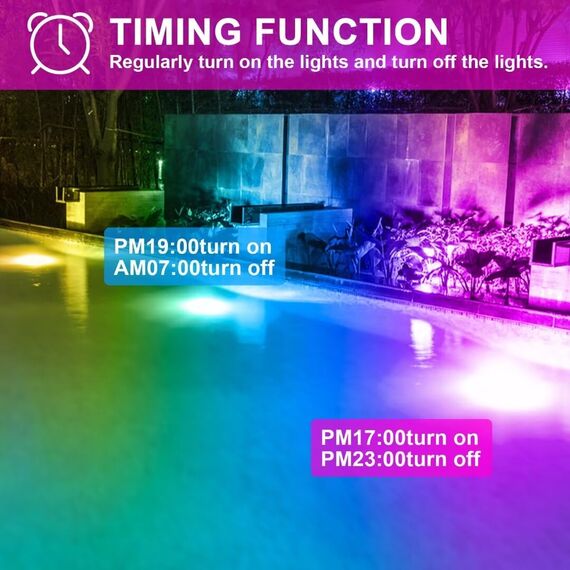 RGB LED Strahler Außen mit Fernbedienung, 2PCS RGBW 5000LM Dimmbar Farben Außenstrahler Outdoor, 3000K Warmweiß Fluter Flutlichtstrahler Farbwechsel Beleuchtung Flutlicht Garten IP66 Wasserdicht