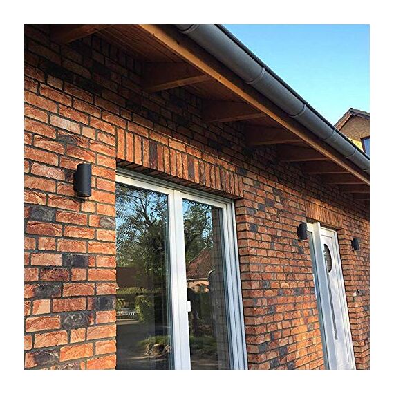 LASIDE Aussenleuchte Aussenlampe Wand, GU10 Anthrazit Aluminium Up and Down Außenlampe Außenleuchte, IP65 Spritzwassergeschützt Wandlampe Wandleuchte Lampe Aussen Außen Leuchte für Garten Terrasse