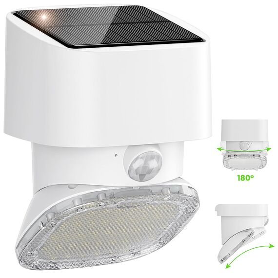 Tyreses Solarlampen für Außen für Garage,Terrasse,Garten (schwarz)