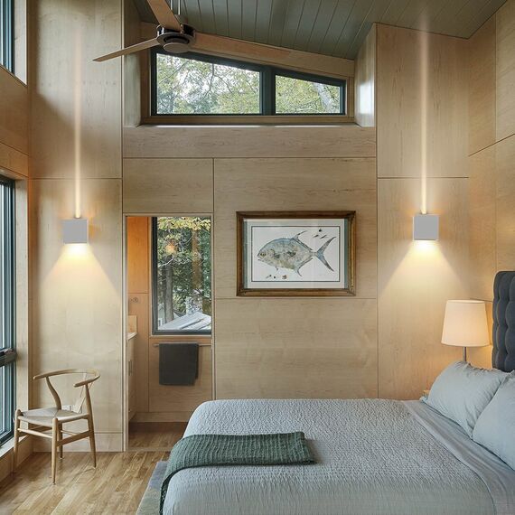 K-Bright LED Wandleuchte Innen 7W Wandlampe Außen Auf und ab Einstellbarer Lichtstrahl 3000K Warmweiß Außenwandleuchte IP65 Wasserdichte Wandleuchten (Hellgrau)