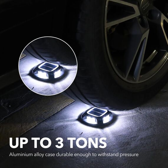 AGPTEK Solarlampen, Solar Deck Leuchten, 2 Farbmodi, Solarlampen für außen, IP68 wasserdicht, Solar Deck Lights Outdoor, Dock Lichter für Gartenweg Fußwegen, 8 Stücke, Warm und Weiß