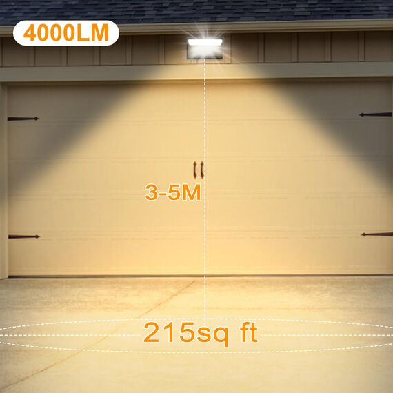 Kingwei 2 Stücke 40W LED Wandleuchten Aussen/Innen Wasserdicht IP65 Außenwandleuchte Warmweiß 3000K Wandlampe Außen mit 360° Schwenkbar LED Panel für Terrasse Garten Garage