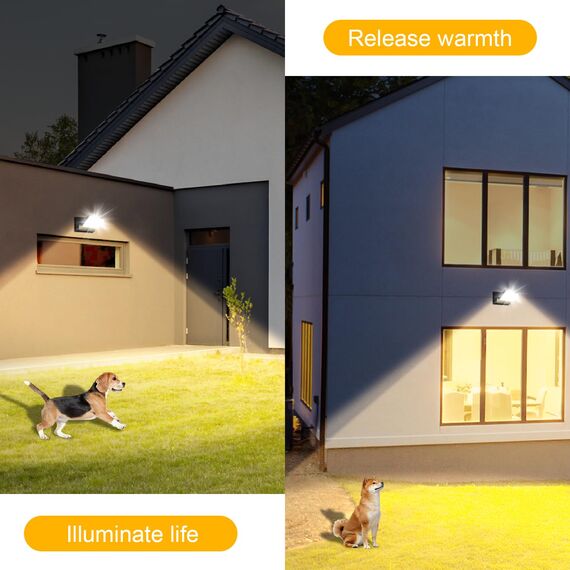 Kingwei 2 Stücke 40W LED Wandleuchten Aussen/Innen Wasserdicht IP65 Außenwandleuchte Warmweiß 3000K Wandlampe Außen mit 360° Schwenkbar LED Panel für Terrasse Garten Garage