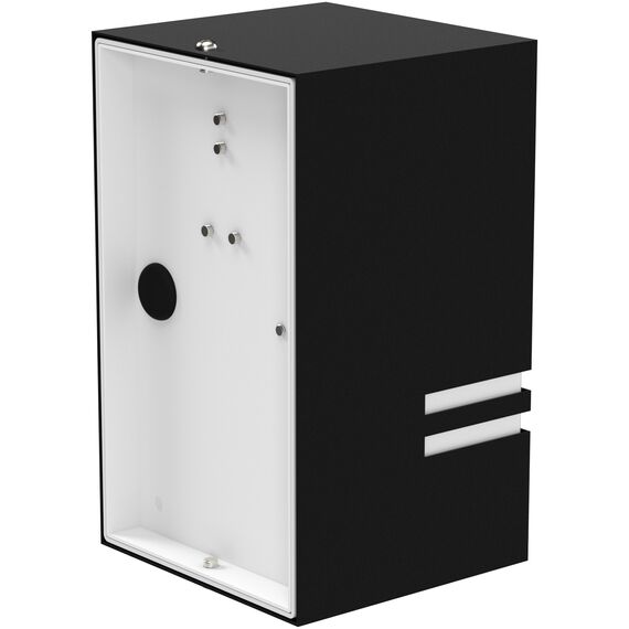 SSC-LUXon Wandleuchte JOVO-S für außen in matt schwarz 230V - up oder down Wandlampe mit Wasserschutz IP44 für 1x GU10 Leuchtmittel