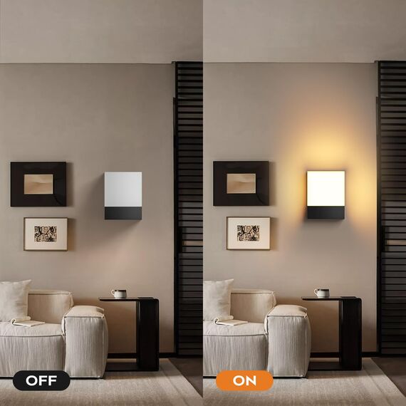 LED Wandleuchte Aussen IP65 Außenleuchte Wand Außenlampe Warmweiss Außenwandleuchte Modern Wandlampe Wasserdicht Außenbeleuchtung Alu für Außenbreich Outdoor Wall light Flur Treppenhuaus