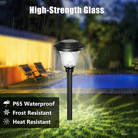 BEAU JARDIN 8 Stück Solarlampen für Außen, Solarleuchten Garten mit 3 Farbmodi, Gartenbeleuchtung Winterfest & Wasserdicht, Dekolichter für Rasen Terrasse Wege