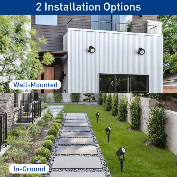 T-SUNUS Solarlampen für Außen, Solarstrahler für Außen Warmweiß, Gartenstrahler Solar mit 2 Lichtmodi, IP65 Wasserdicht, Auto ON/OFF, Solar Strahler für Garten Auffahrt Weg 2 Stück