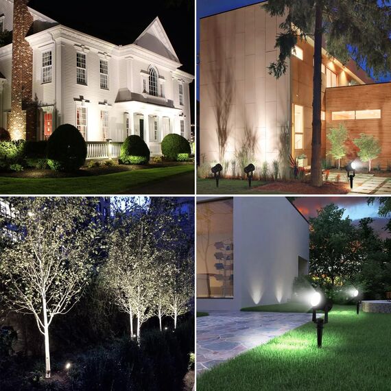 T-SUNUS Solarlampen für Außen, Solarstrahler für Außen Kaltweiß, Solar Gartenleuchten 2 Helligkeitsmodi, Auto ON/OFF, IP65 Wasserdicht für Garten Weg Terrasse 6000K