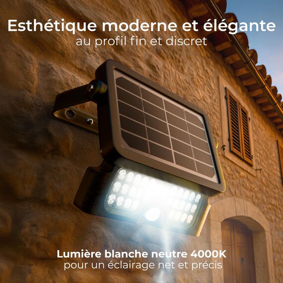 Luceco Solar-LED-Flutlichtstrahler mit PIR Bewegungsmelder, 5 Watt, IP65-Klassifiezierung