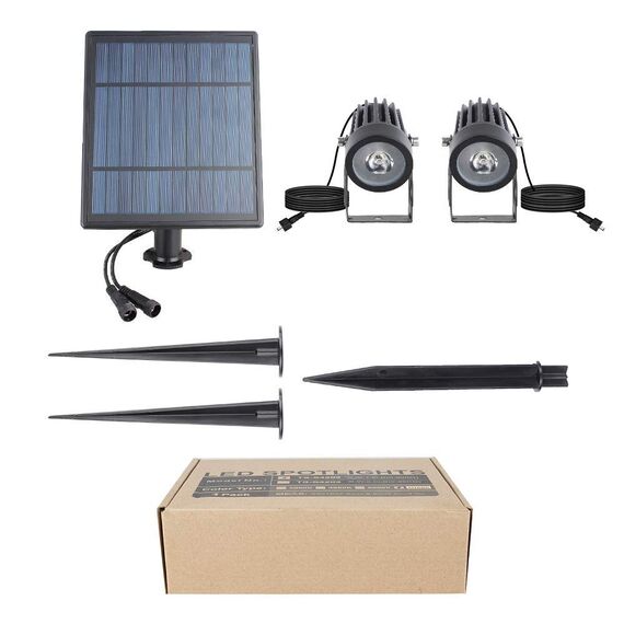 T-SUNUS Gartenstrahler Solar Außen, Solarlampe für Außen Garten, IP65 Wasserdicht, 2 Helligkeitsmodi, Auto ON/OFF Solar Gartenleuchten für Baum Terrasse Hof Grün