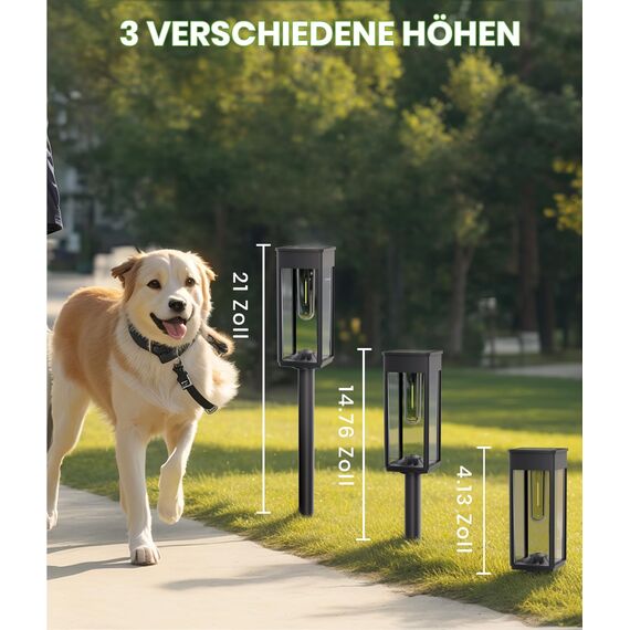 Solarlampen Außen Garten,Garten Solarleuchten Aussen 4 Stücke mit Längere Arbeitzeit, IP65 Wassserdicht Solar Gartenlampe, Extrem Helle Outdoor Solar Lights für Terrase Warmes Weiß