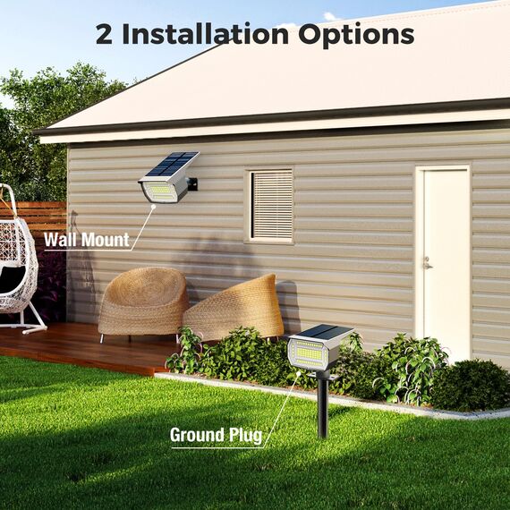 nipify Solarlampen für Außen, 3 Modi Solarstrahler für Aussen, IP65 Wasserdicht Led Solar Strahler für Außen Garten, Solar Gartenleuchten für Weg, Hof, Gehweg St. Patrick's Day Deko, 4 Stück Grün