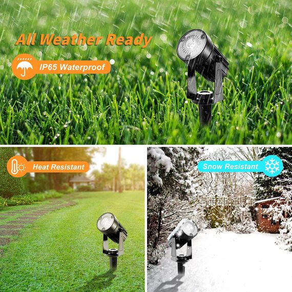 T-SUNUS Solar Gartenleuchte mehrfarbig, Gartenstrahler Solar RGB Gartenlampe Solar für außen mit 6 Farbwechsel IP65 wasserdicht für Bäume Sträucher Gartenweg Wand