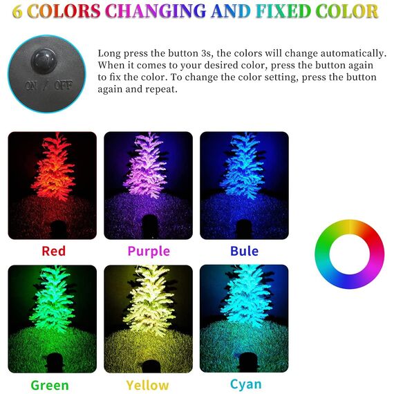 T-SUNUS Gartenstrahler Solar RGB, Solarlampen für Außen Garten mehrfarbig mit 6 RGB Farbwechsel 2 Farbmodi, IP65 Wasserdicht Solarstrahler für Baum Hof Gehweg