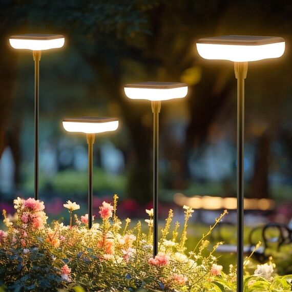 Ainostone Solarlampen für Außen Garten 8 Stück 1000mah Warmweiß Solarleuchten für Außen Hell 34 Lumen Gartendeko für Draußen IP65 Wasserdicht für Outdoor Balkon Weg Terrasse Gräser Sträucher