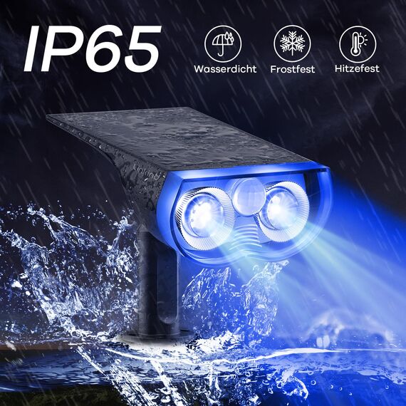 Linkind Intelligenter Bunt Solarstrahler für Außen Garten, 16Mio. Farbe RGBW Gartenleuchte mit Bewegungsmelder, Gruppensteuerbar, Musiksync, Rotlichtalarm, IP65 RGBTW Smart Solar Baumstrahler, 4 Stück