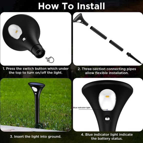 Ainostone Solarlampen mit Bewegungsmelder Außen 3 Stück Solarleuchten 1500mAh LED Solarstrahler Super Hell Warmweiß Auto Ein/Aus IP65 Wasserdicht für Garten Garage Terrasse Weg Einfahrt Terrasse