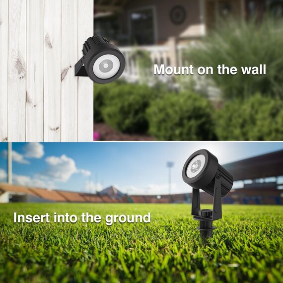 NATPOW Solar Gartenstrahler für Außen, 6000K Solarleuchte Garten, IP65 Wasserdichte, Auto-ON/OFF Außenwandleuchten Landschaftsstrahler Gartenbeleuchtung für Bäume, Hof, Gartenweg (2 Pack)