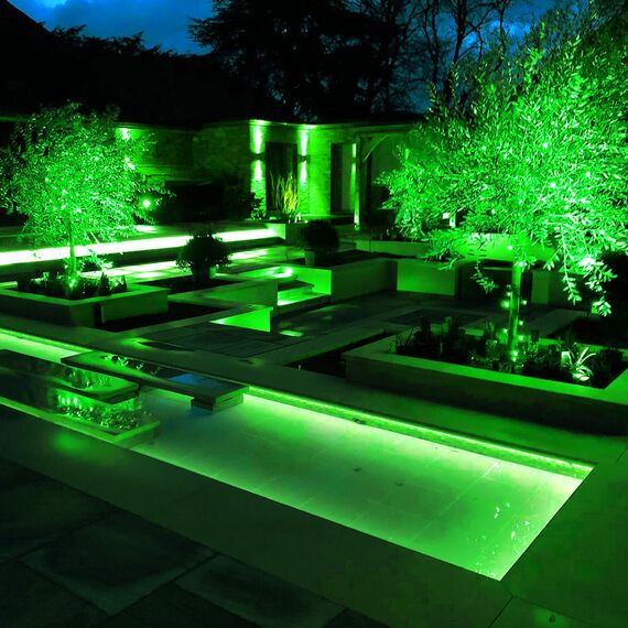 NATPOW Solar Gartenleuchte, Gartenstrahler Solar LED Solarstrahler Solarlampen für garten Außen, IP65 Wasserdicht, 2 Helligkeitsstufe Dusk to Dawn Gartenbeleuchtung für Bäume, Hof, Gartenweg(Grün)