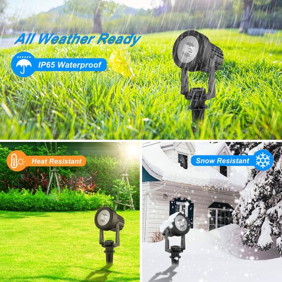 NATPOW RGB Gartenstrahler Solar, Gartenleuchte LED Solarstrahler Solarlampen für garten Außen, IP65 Wasserdicht, 2 Modi Farbewechsel Gartenbeleuchtung Solar Hof, Garten, Auffahrt, Pool, Rasen