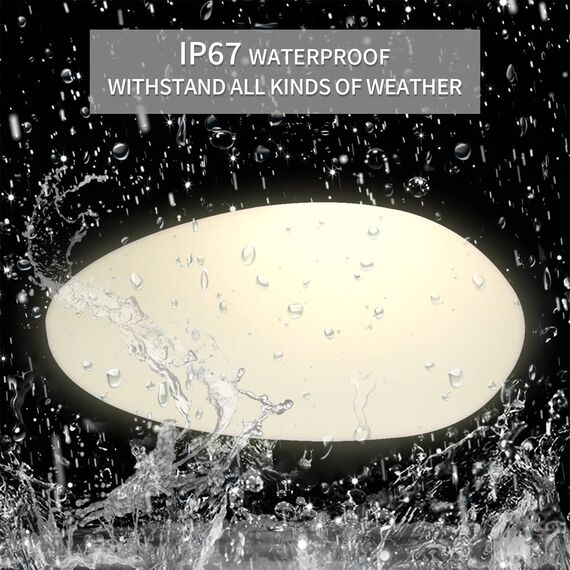 MALUX Solarlampen 3Stück Solarkugeln mit Fernbedienung Solarkugel Wasserdicht IP67 Solar kugeln für außen mit 8 Farben Automatisch Aufleuchten Garten Terrasse (D18CM)