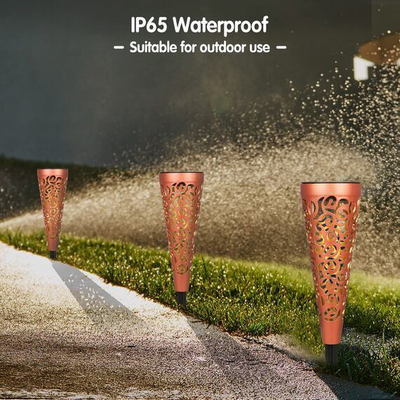 Bonsery Solarleuchten für außen, 6 stück Solarlampen für außen Garten IP65 Wasserdicht, Solarleuchten Garten LED Solar Gartenleuchte Solar Gartenbeleuchtung Wegebeleuchtung Balkon Terrasse Rasen Deko