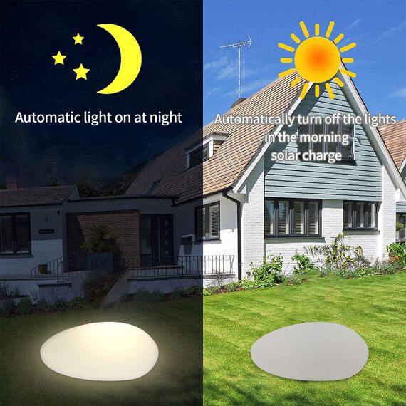 MALUX Solarlampen 3Stück Solarkugeln mit Fernbedienung Solarkugel Wasserdicht IP67 Solar kugeln für außen mit 8 Farben Automatisch Aufleuchten Garten Terrasse (D18CM)