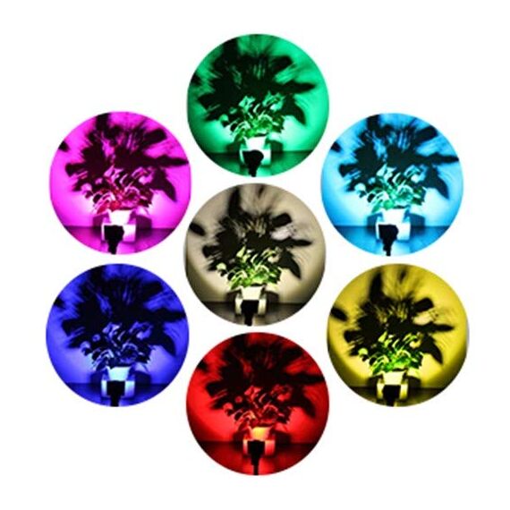 T-SUN 7 LED Solarstrahler Solarleuchten, 2-in-1 Wasserdicht Solar Gartenleuchten Solarlampe Außen Wandleuchte mit 3M Kabel, 7 Farbwechsel Gartenbeleuchtung(Lange Drücken Sie 3s, um einzuschalten)