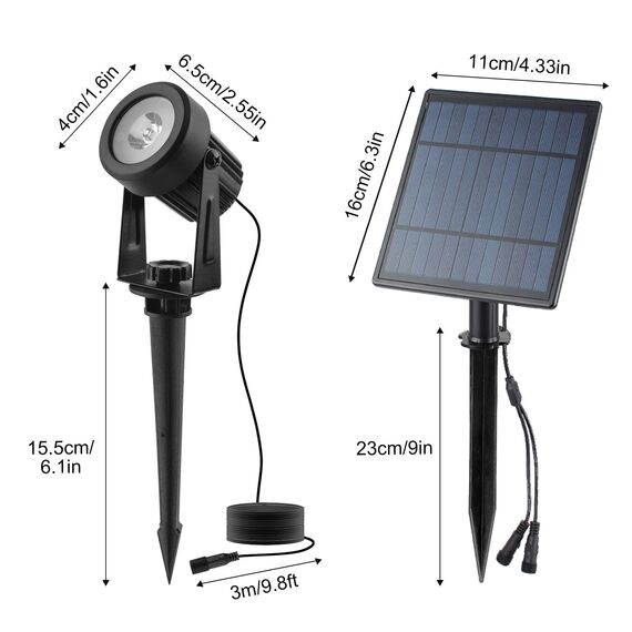 CORESLUX Solar Gartenleuchten Solarlampen für Außen Garten IP65 Wasserdicht Gartenleuchte Solar Gartenbeleuchtung 6000K LED Solarstrahler für Außen Gartenweg Bäume Sträucher (Weiß)