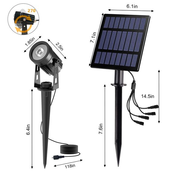 T-SUN Solarleuchte Garten, 4 Stück LED Gartenbeleuchtung Solar, Gartenstrahler Solar, 3000K Warmweiß, Wasserdicht LED Solarlampe, Gartenlampe, Wegeleuchte, Spotbeleuchtung