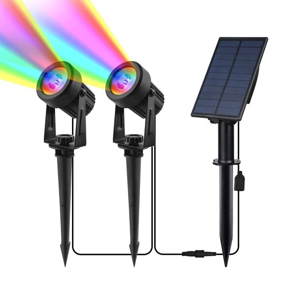 CORESLUX Gartenleuchten Solar RGB Gartenbeleuchtung Außen Farbverändernde IP65 Wasserdicht Gartenleuchte Solarlampen für Außen Garten Yard Rasen Pfad 2 in 1