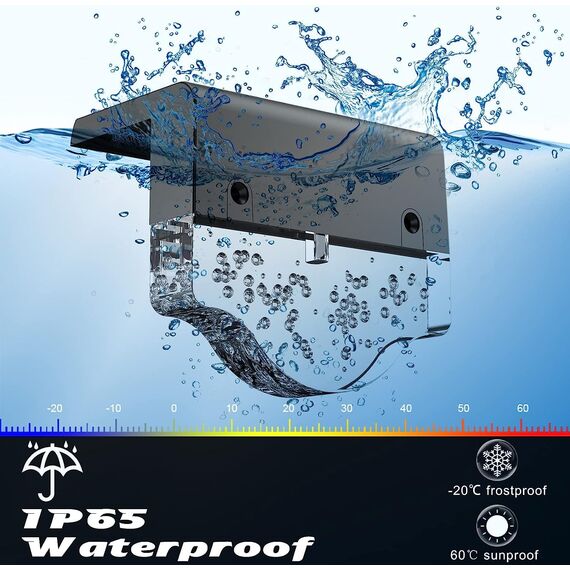 AGOTD Solarleuchte für den Garten, für den Außenbereich, Solar-Beleuchtung für den Garten, Terrassenlampe für den Außenbereich, 2 LED-Modi, Warmweiß + Bernstein, 6 Stück