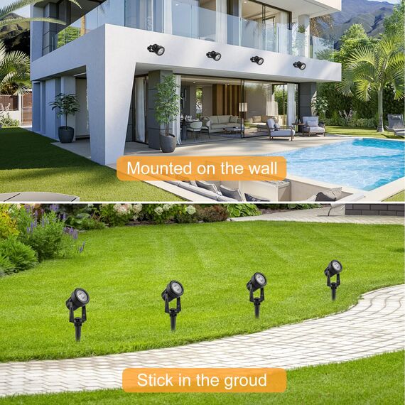 CORESLUX Solar Gartenleuchten Solarlampen für Außen Garten IP65 Wasserdicht Gartenleuchte Solar Gartenbeleuchtung 6000K LED Solarstrahler für Außen Gartenweg Bäume Sträucher (Weiß)