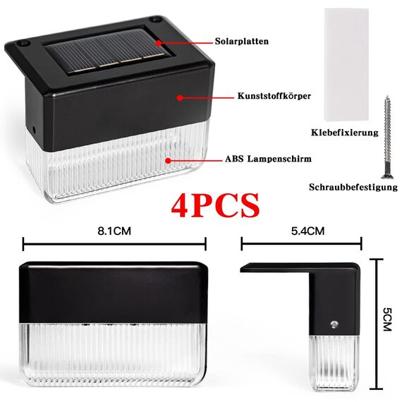 YOFIG Solarlampen für Außen Garten, Wasserdichte Solarleuchten Garten Deko, Gartendeko 4 Stück Led Solar Gartenleuchten für Balkon Deko und Terrasse, Solarleuchte mit 2 Modi-Warmweiß/Farbwechselnde