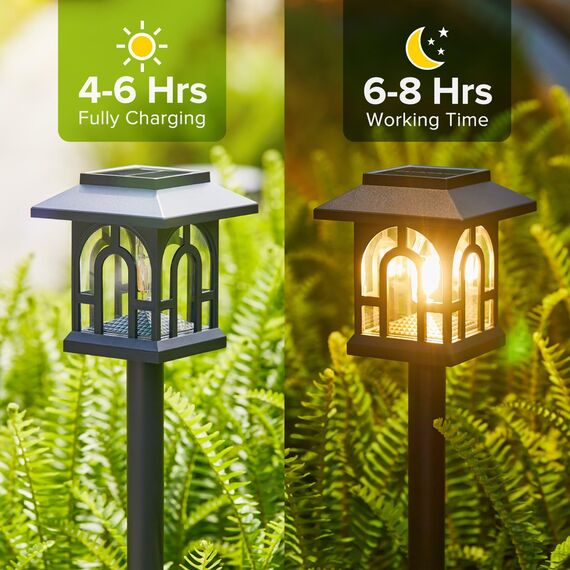 NEEMO 8 Stück Solarlampen für Außen Garten, Vintage Solarleuchten für Außen mit Warmweiß Wolfram, IP65 Wasserdicht Solar Gartenleuchten für Außen Terrasse Rasen Hof Balkon Deko
