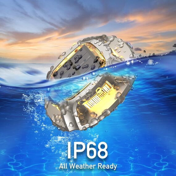 Quntis IP68 Solar Bodenleuchten Außen 8Pack Aluminium Solar Deck lights