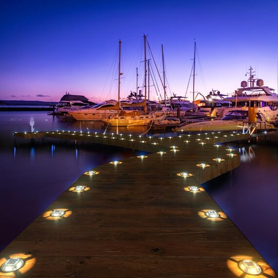 Quntis IP68 Solar Bodenleuchten Außen 8Pack Aluminium Solar Deck lights