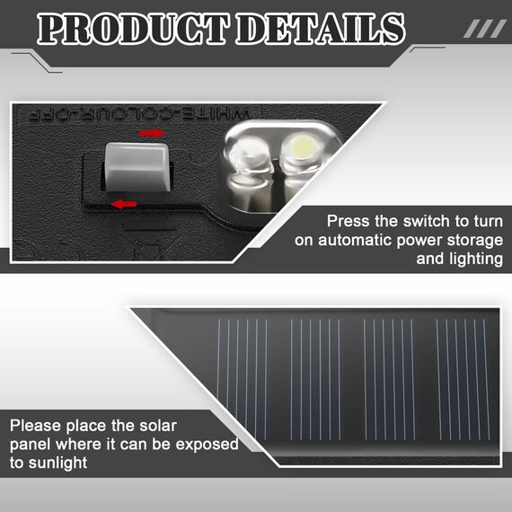 Weewooday 2 Stück Solarleuchten Ersätze 4 x 7 cm LED Solar Deckel Ersatzteile mit Licht Leuchten Ersatzoberteile Solarlampen Solarpanel Solarmodule für Gartenleuchte Gläser Laternen Außen Balkon