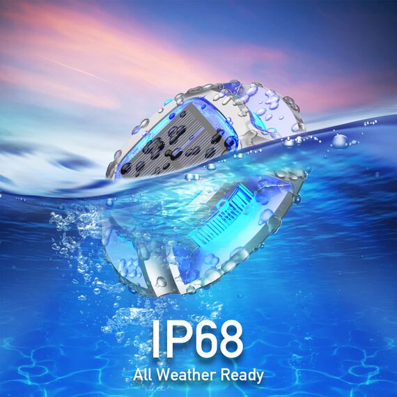 Quntis Solar Bodenleuchten Außen, 8Pack Solar Deck lights Outdoor Blau/Weiß, IP68 Solarlampen für Außen, Bodenstrahler Wegeleuchten Außen, Solarleuchten Solarlicht Deck Weg Straße Garten Garage Hof