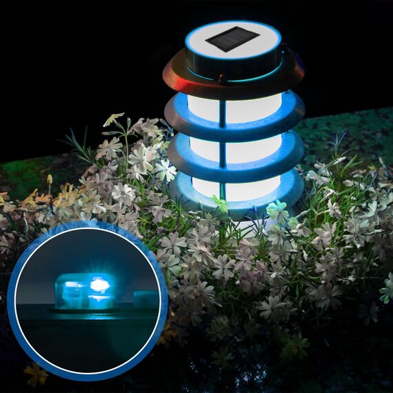 Weewooday 2 Stück Solarleuchten Ersätze 4 x 7 cm LED Solar Deckel Ersatzteile mit Licht Leuchten Ersatzoberteile Solarlampen Solarpanel Solarmodule für Gartenleuchte Gläser Laternen Außen Balkon