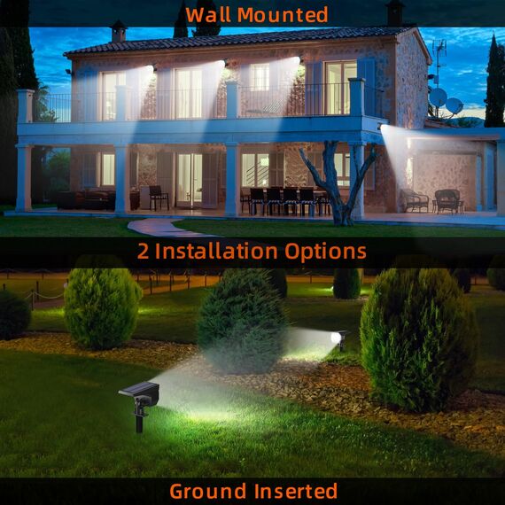 WeBeqer Solarlampen Für Außen,18 LEDs,Solar-Gartenleuchte,300 LM,2-In-1-Funktion,Outdoor-Solarleuchte,IP67 Wasserdicht,6500K Kaltes Licht,Geeignet für Hof,Garten,4 Stück